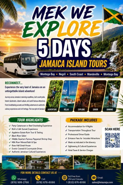 Mek We Explore five-day Jamaica island tour flyer