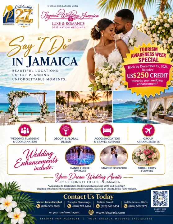 Say I Do in Jamaica destination wedding flyer