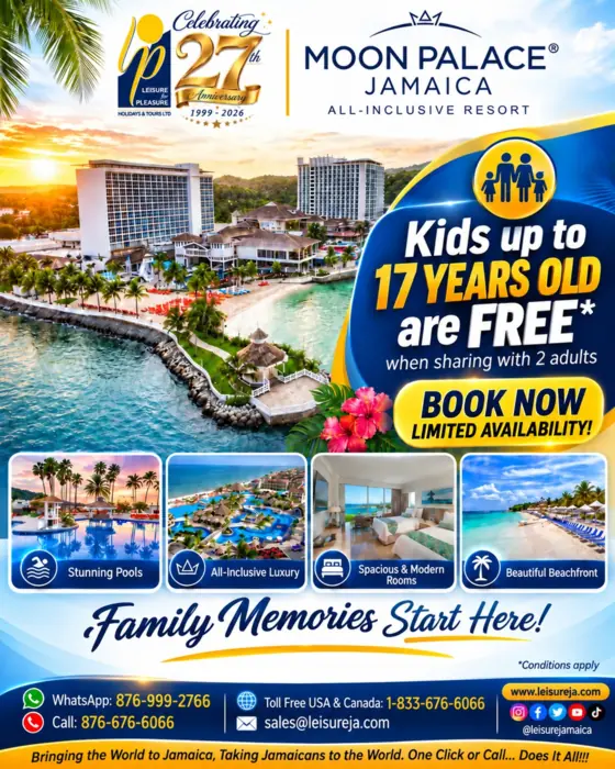 Moon Palace Jamaica Kids up to 17 stay free flyer