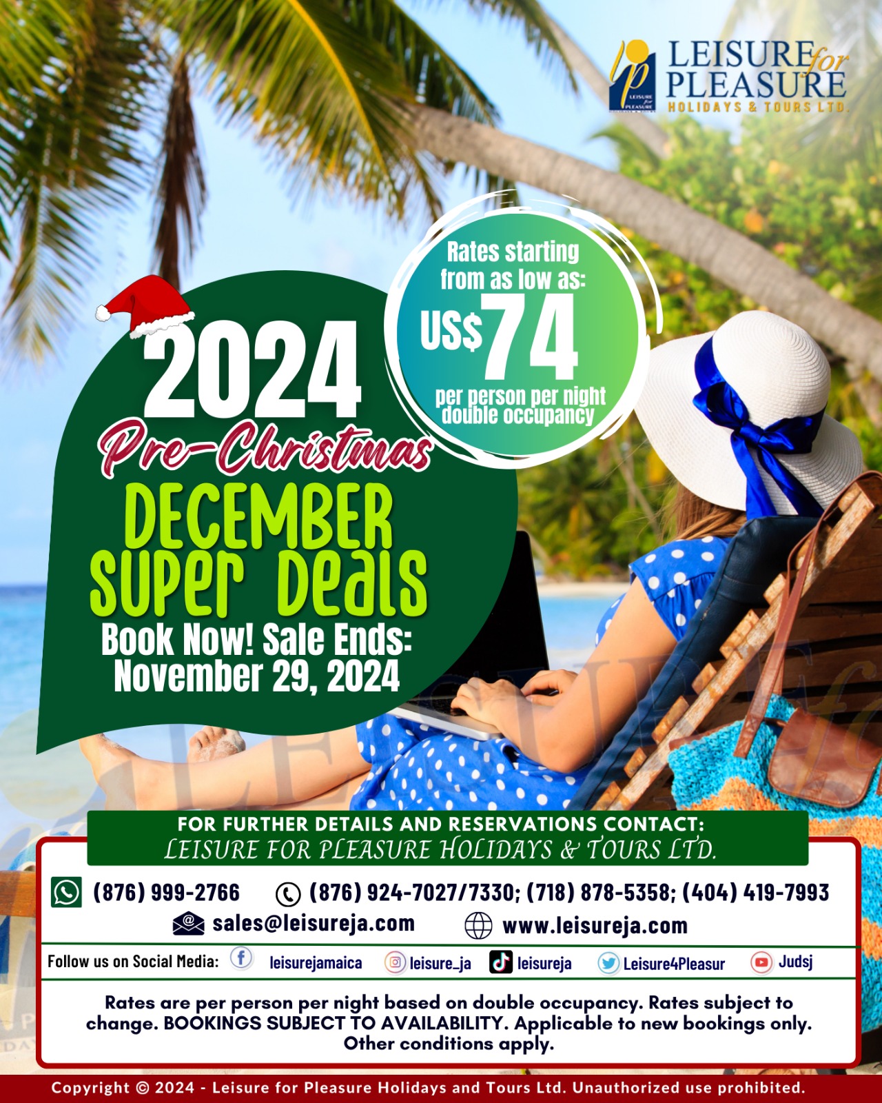 2024 PreChristmas December Super Deals Book Your Holiday Escape Now!