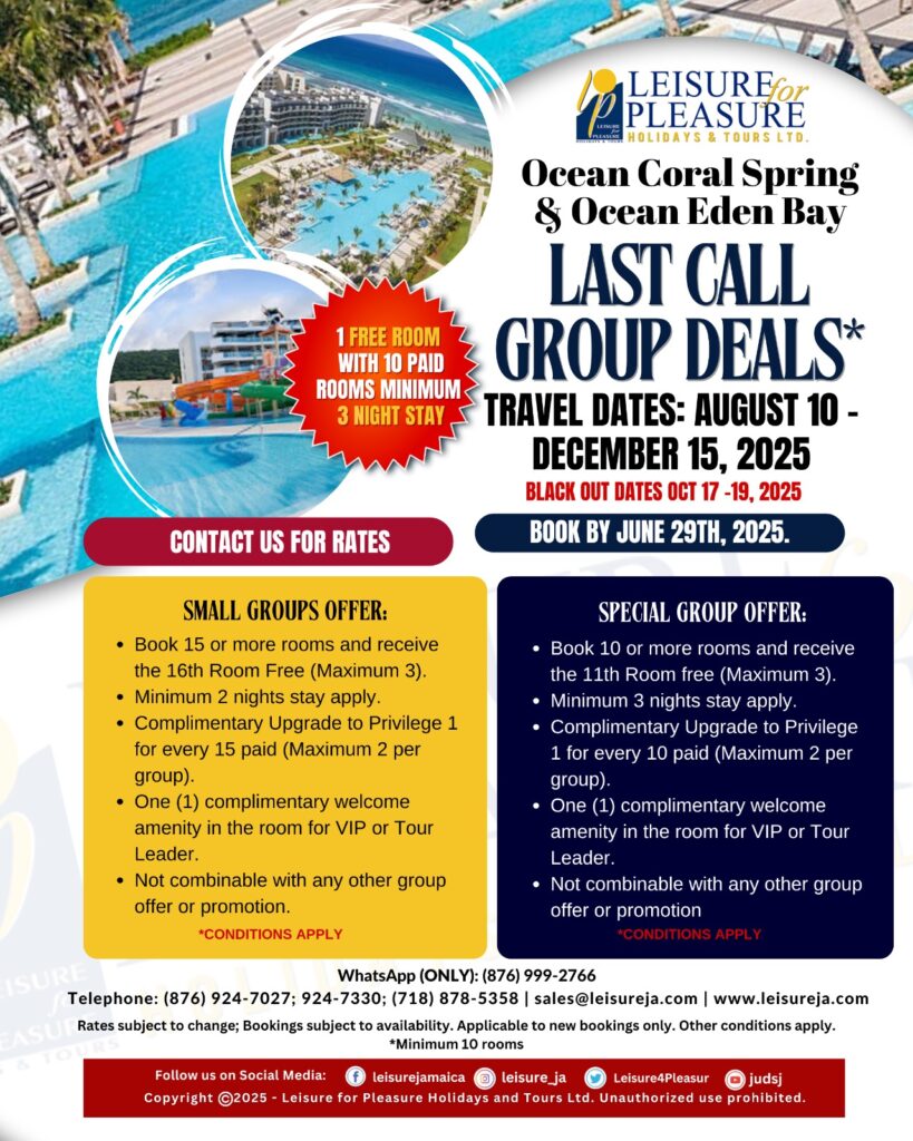 Ocean Coral Spring & Ocean Eden Bay LAST CALL GROUP DEALS