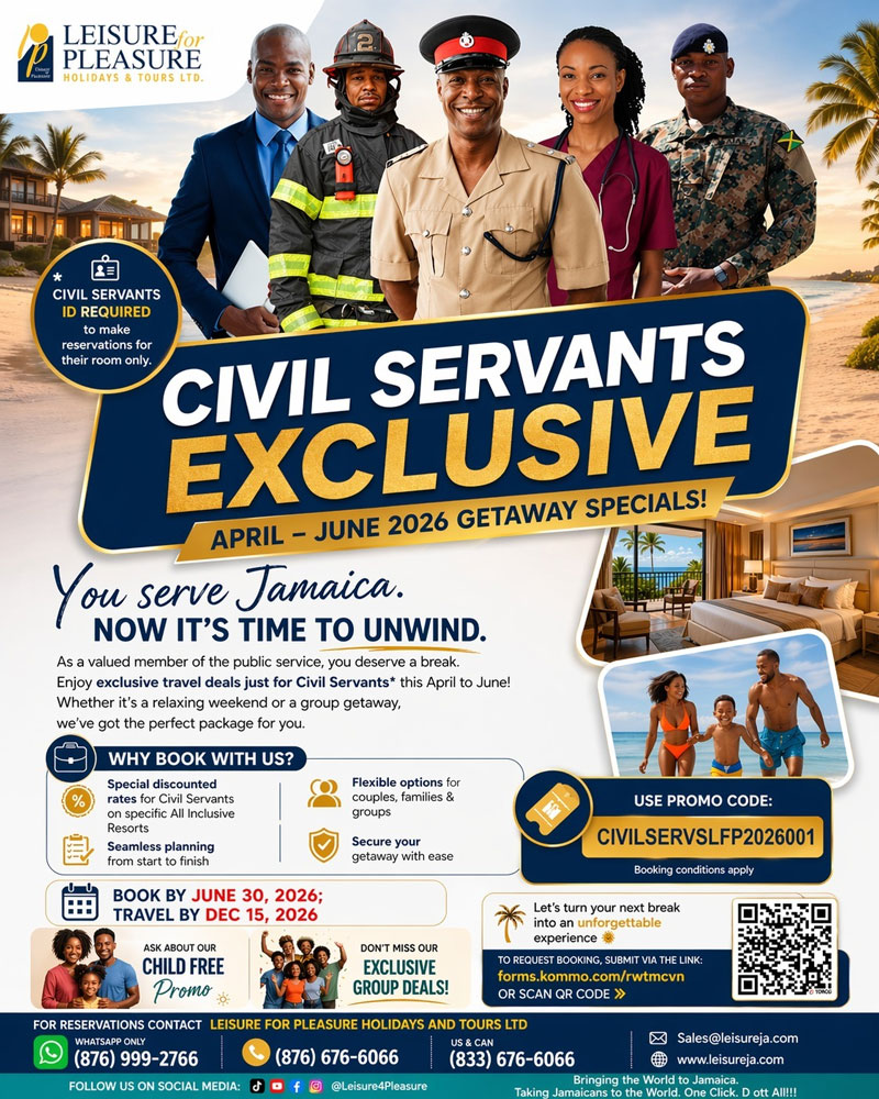 CIVIL SERVANTS EXCLUSIVE APRIL – JUNE 2026 GETAWAY SPECIALS!