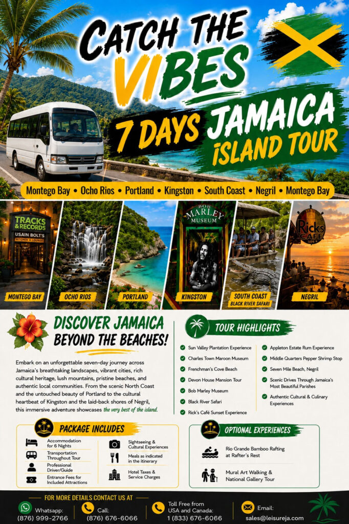 Catch the Vibes 7-Day Jamaica Island Tour