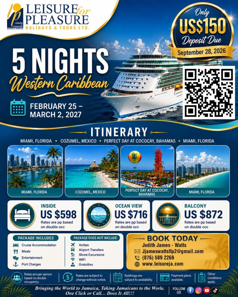 5-Night Western Caribbean Cruise – February 25 to March 2, 2027