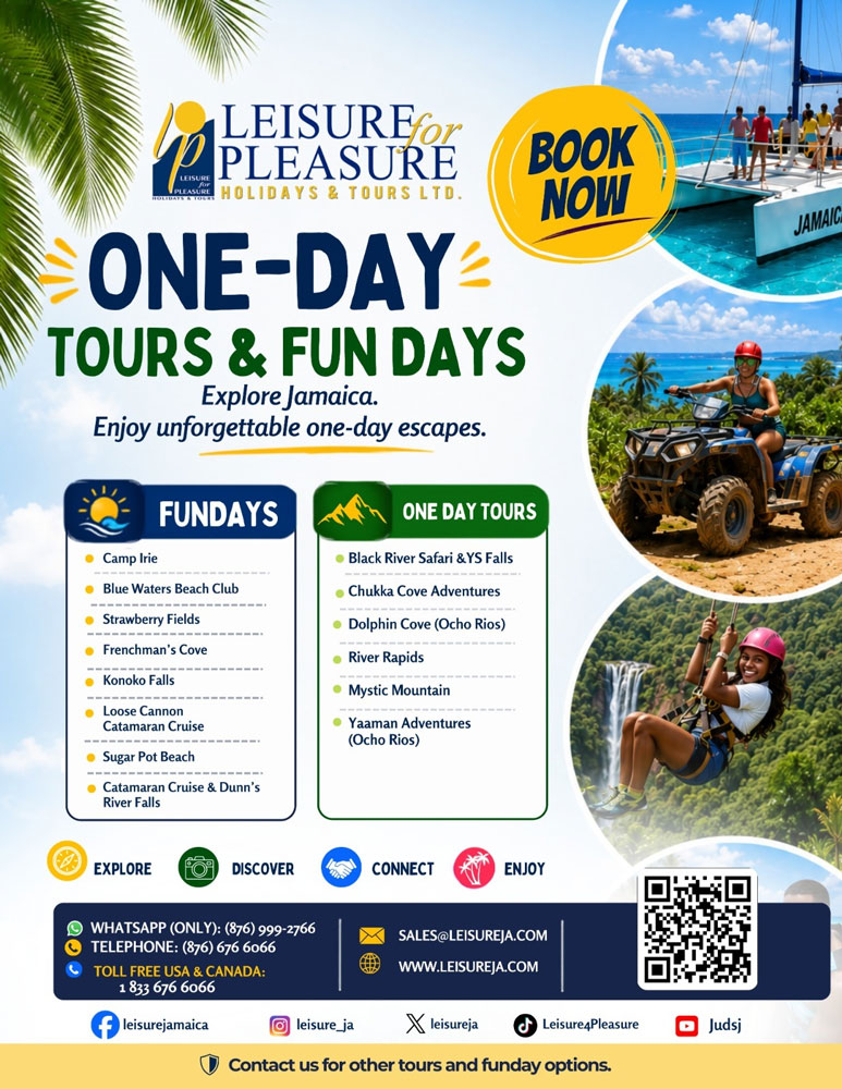 Leisure for Pleasure – One-Day Tours & Fun Days in Jamaica