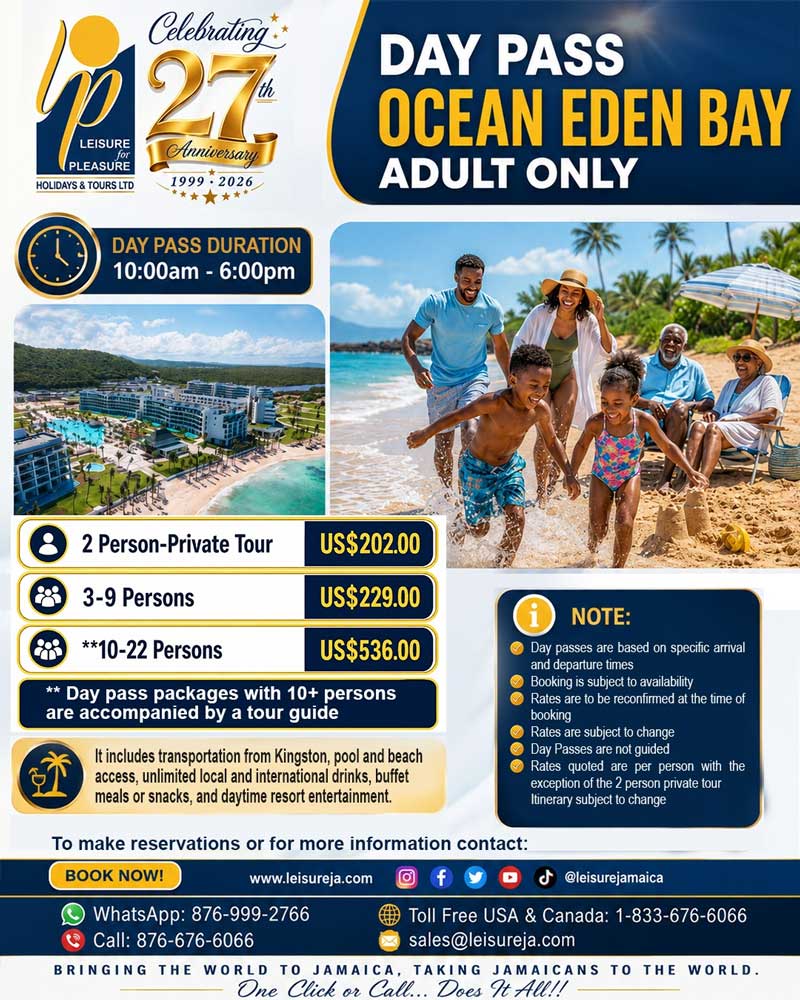 Ocean Eden Bay Adults-Only Day Pass from Kingston Leisure for Pleasure